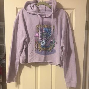 Purple Mardi Gras Cropped Hoodie